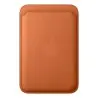 Cartera de trenzado fino con MagSafe para el iPhone- Naranja Zorro — preço grossista B2B