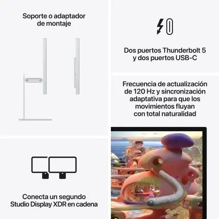 Studio Display XDR com vidrio estándar e adaptador de montaje VESA Apple por grosso B2B 📦